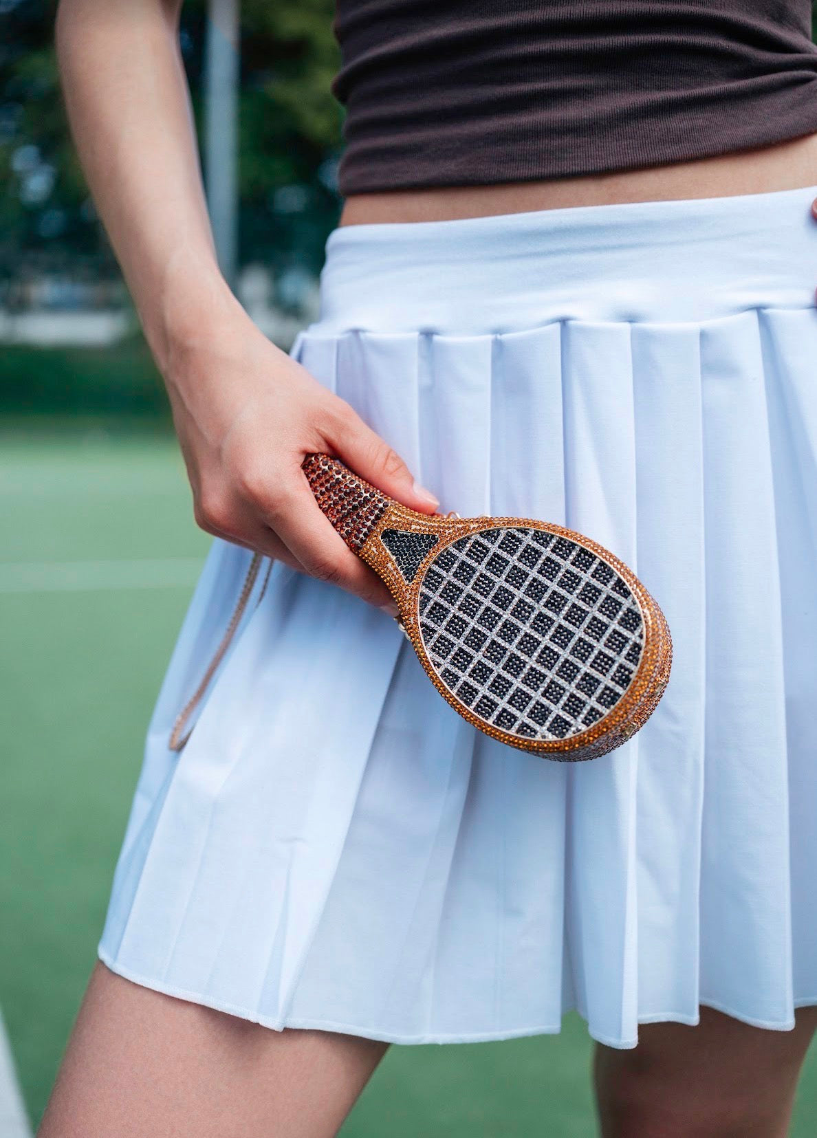Swarovski Tennis Racket Clutch