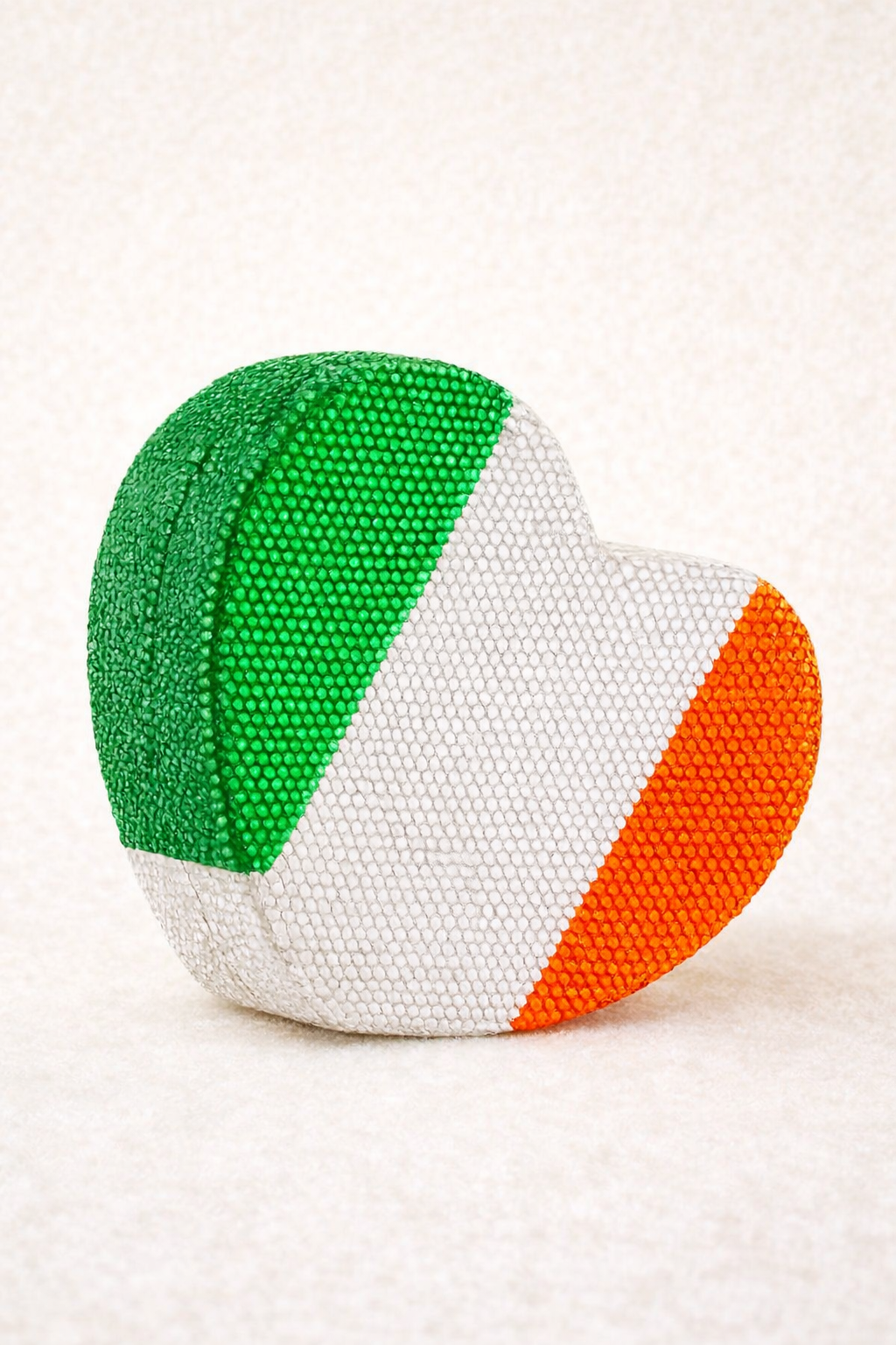 Patriotic Crystal Heart Clutch