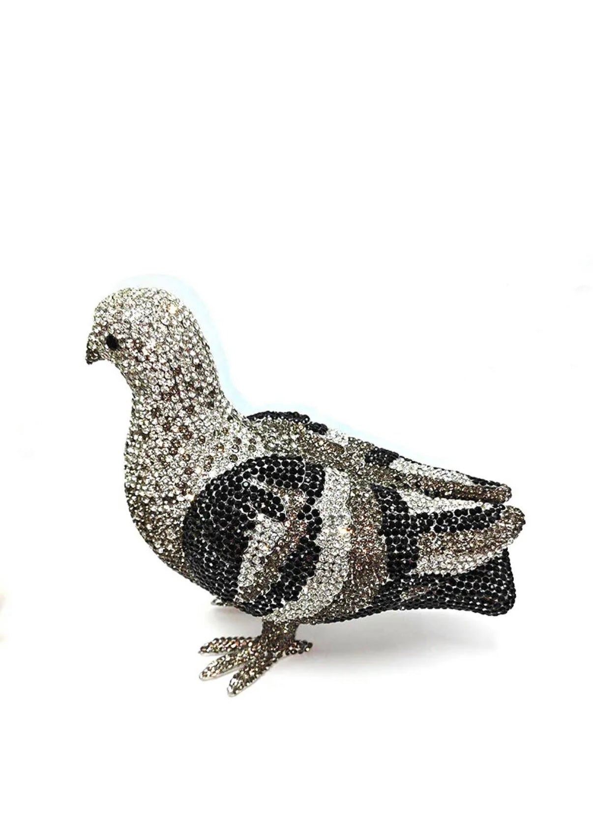 Pigeon Crystal Clutch Bag