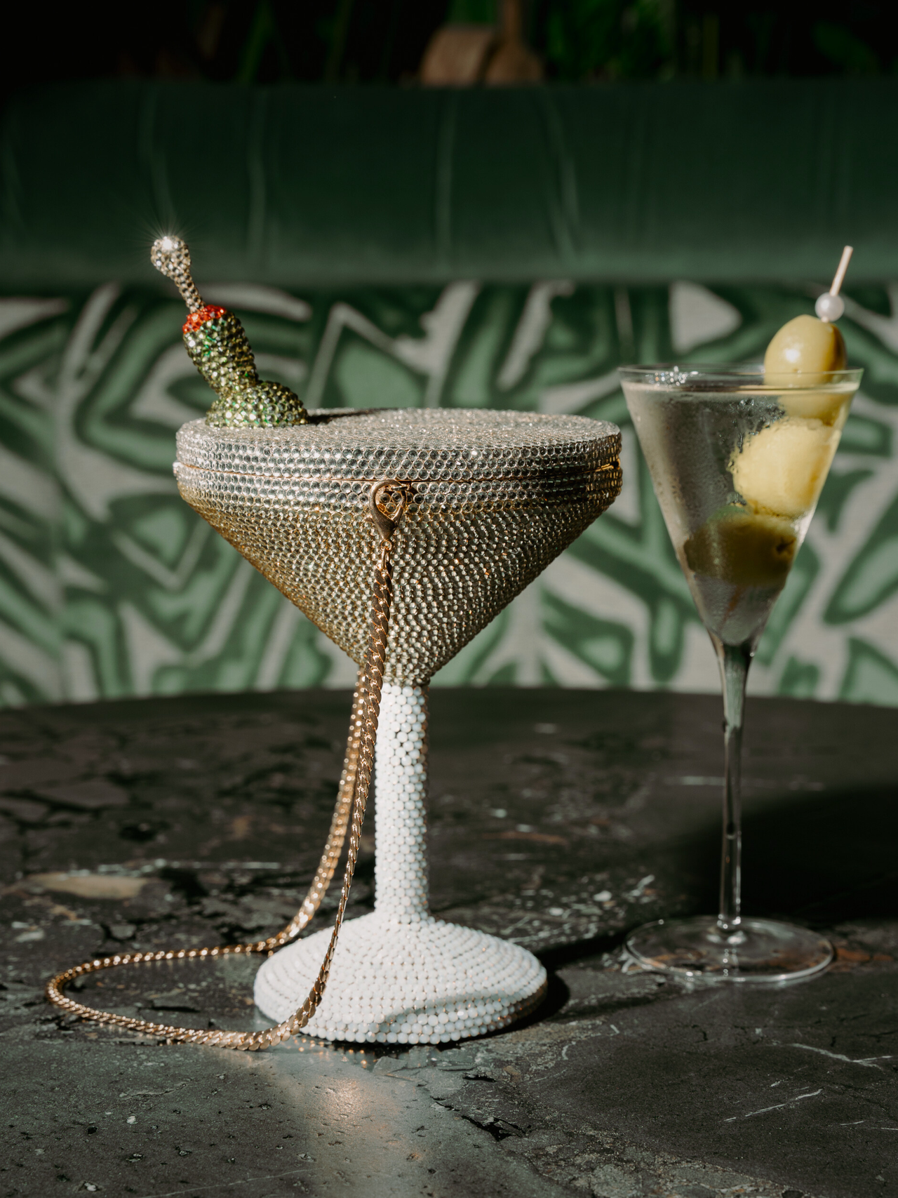 Dirty Martini Crystal Cocktail Bag