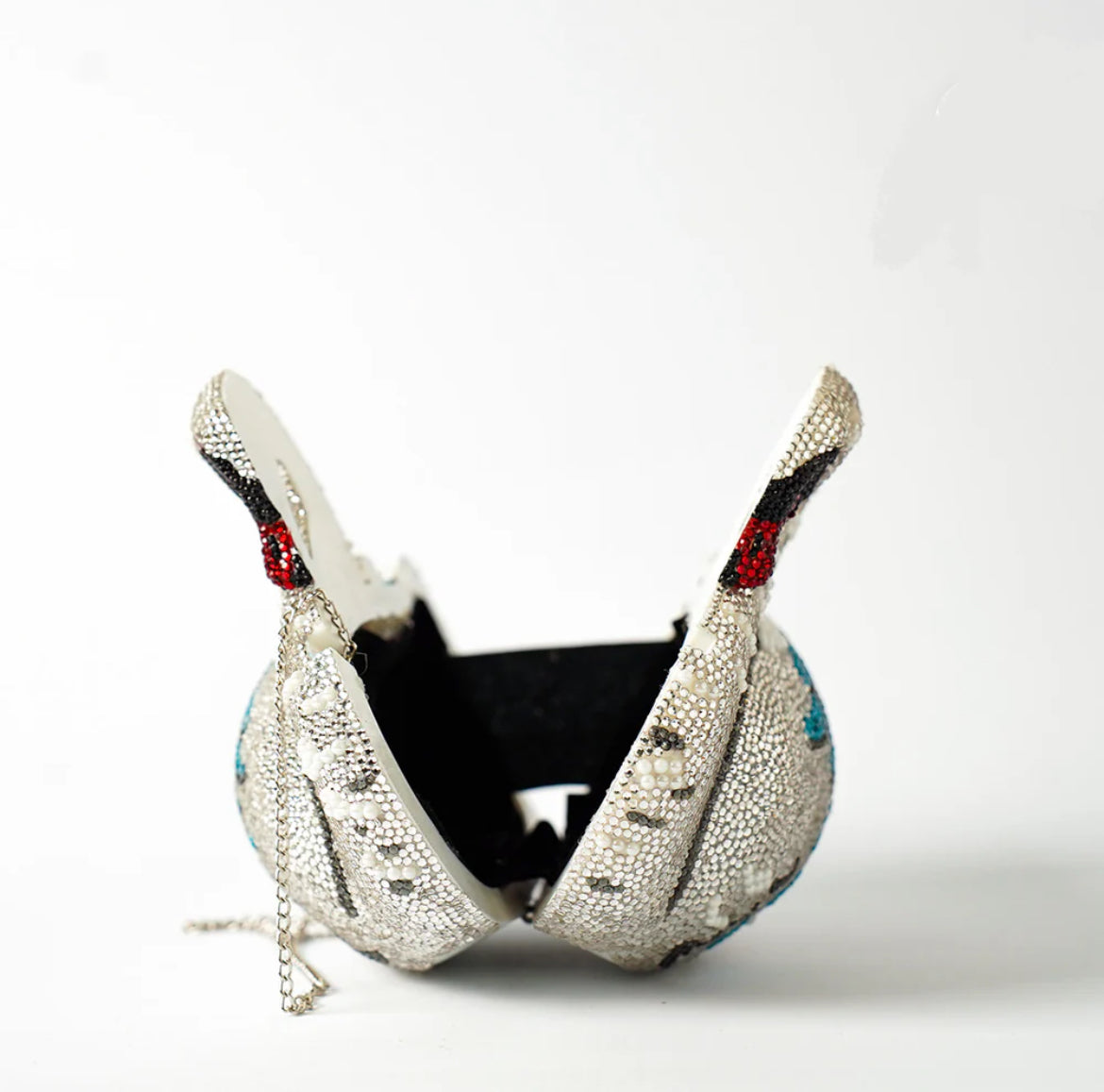 Crystal Swan Clutch Bag