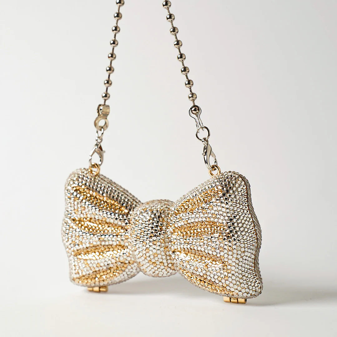 Luxe Mini Crystal Ribbon Evening Bag