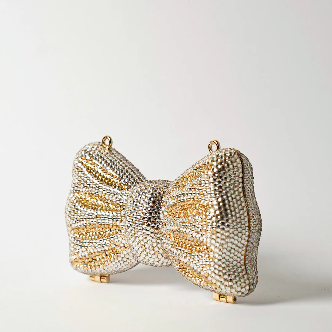 Luxe Mini Crystal Ribbon Evening Bag