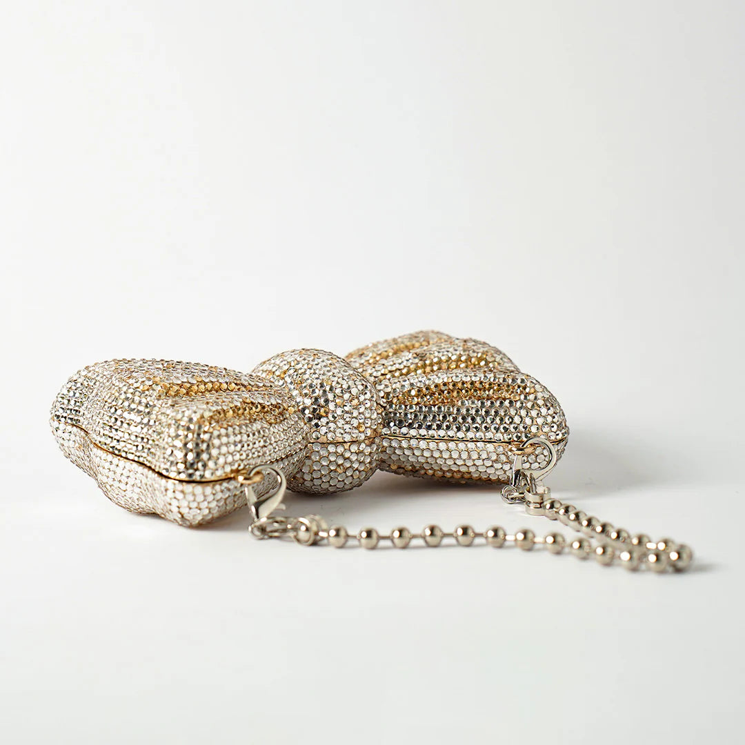 Luxe Mini Crystal Ribbon Evening Bag
