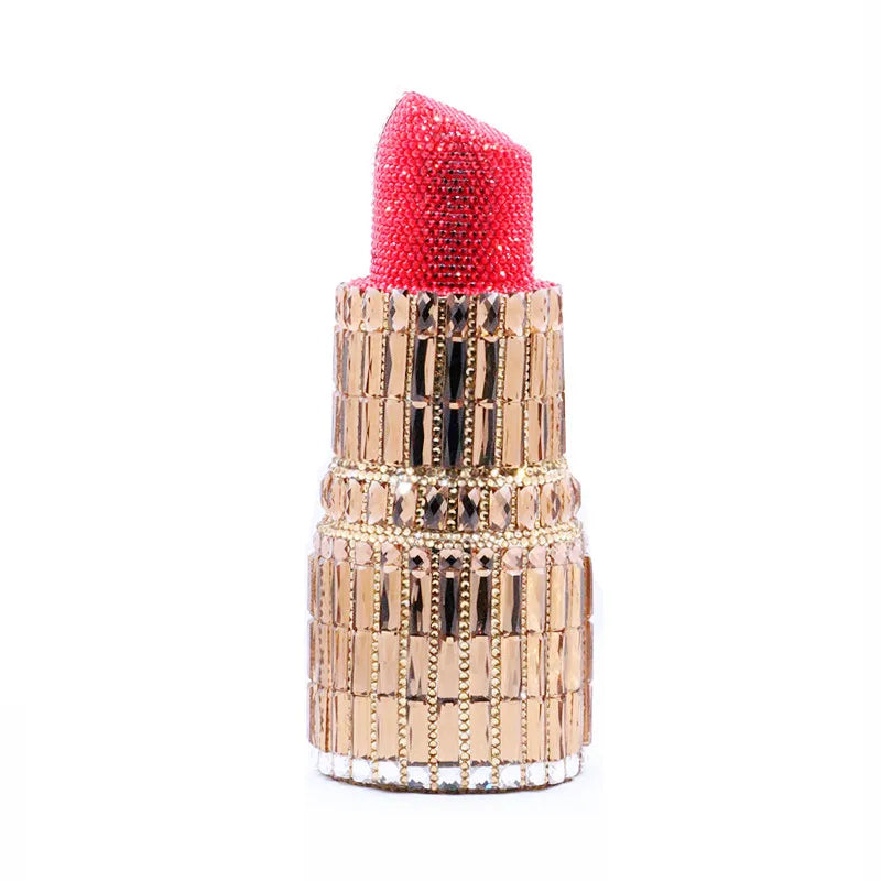 Luxe Lipstick Crystal Glam Clutch