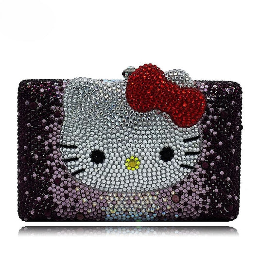 Hello Kitty Crystal 3D Rectangle Clutch