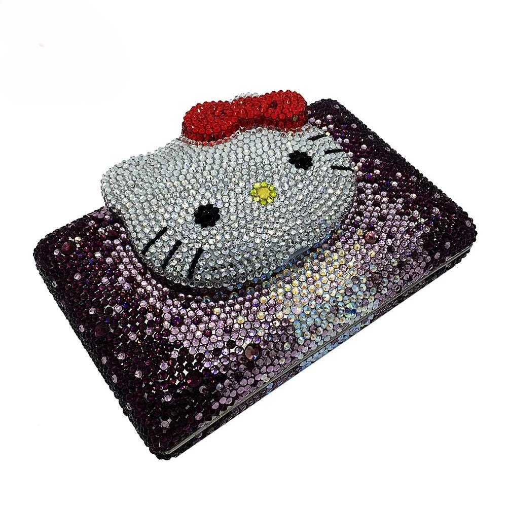 Hello Kitty Crystal 3D Rectangle Clutch