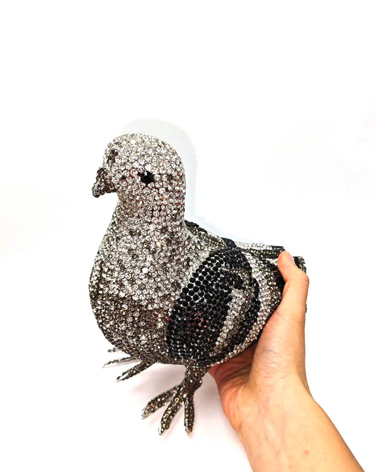 Pigeon Crystal Clutch Bag