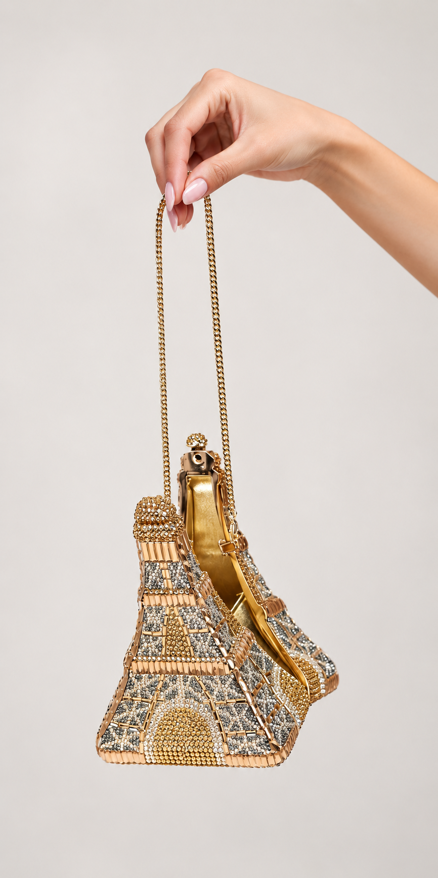 Sparkly Eiffel Tower Clutch Bag