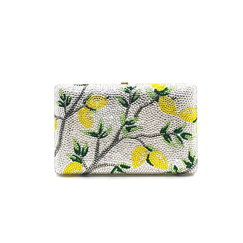 La Dolce Vita Lemon Crystal Clutch